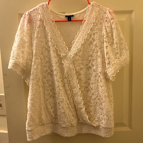 Torrid Lace V Neck Top - Picture 1 of 3
